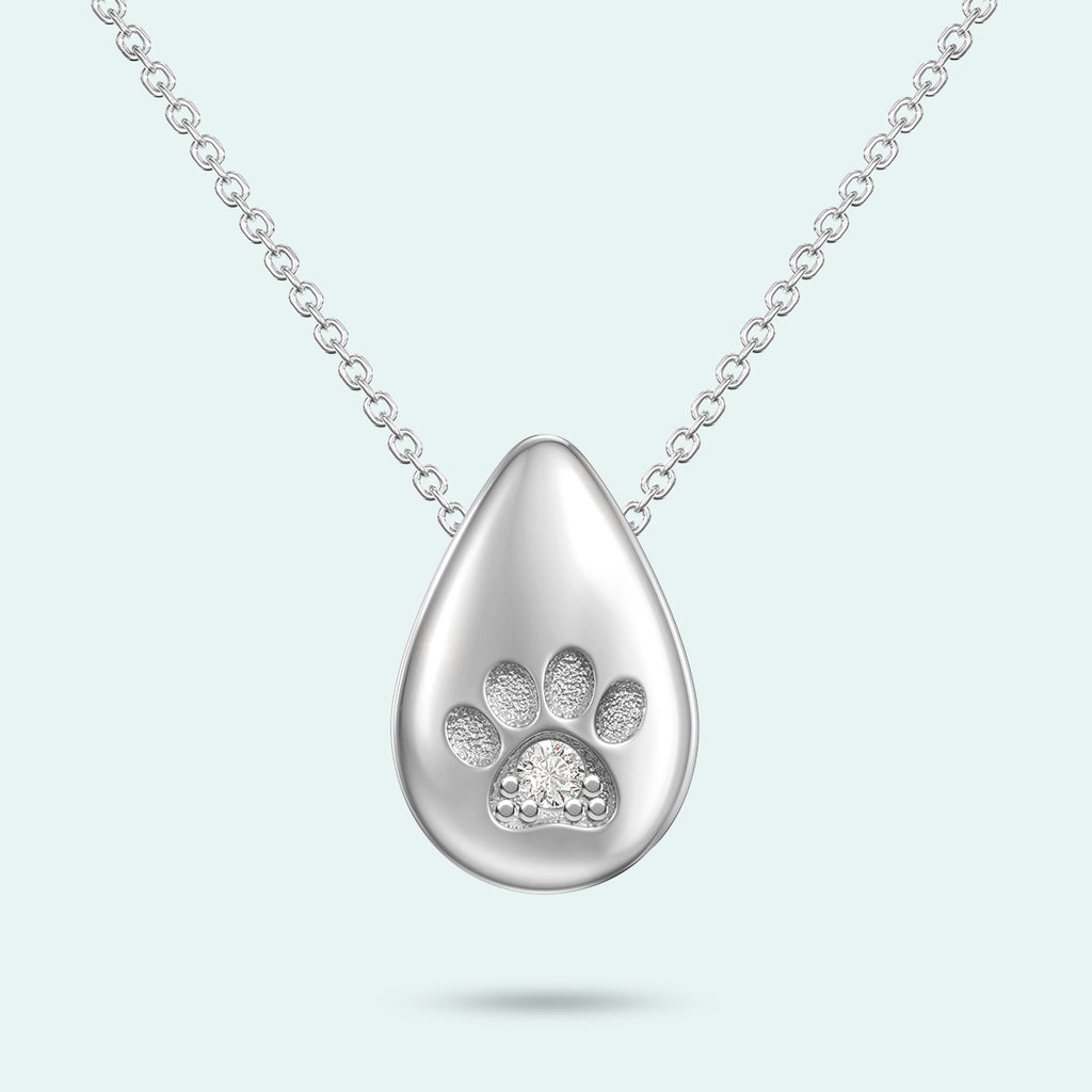 Ashes Pendant - The Paw Print Love Drop